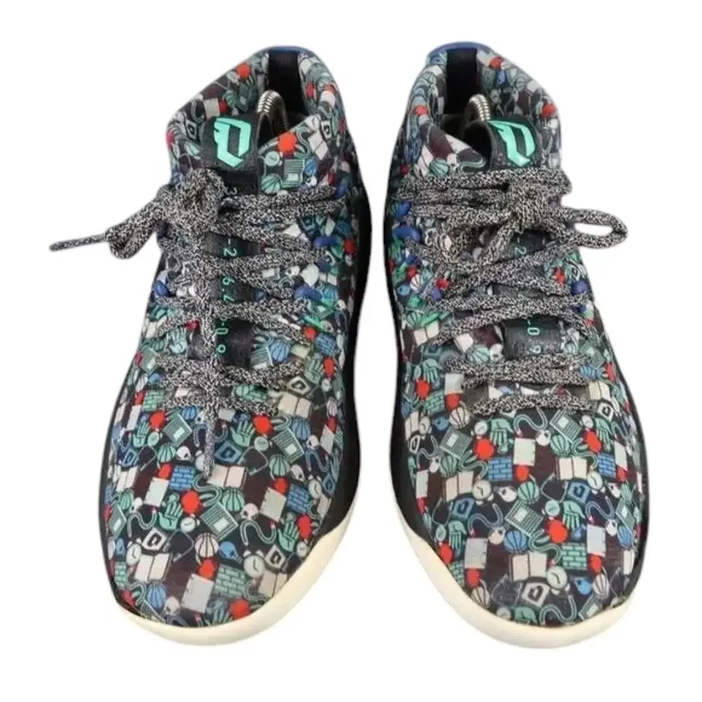 Adidas Shoes Mens 7.5 Sneakers Basketball Dame 4 Camp Athletic Active Mid Print
